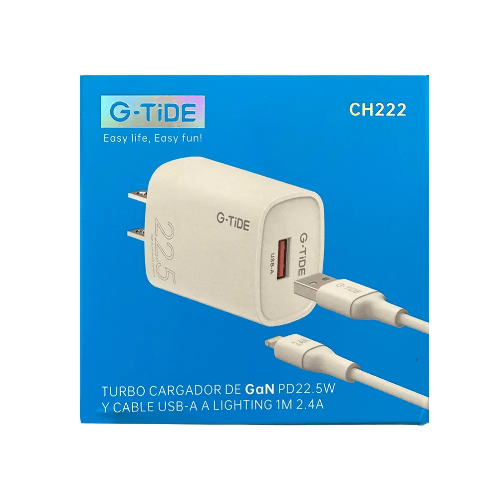 G-TIDE_CARGADOR_CH222(CH22A2) PD22.5W_LIGHTNING