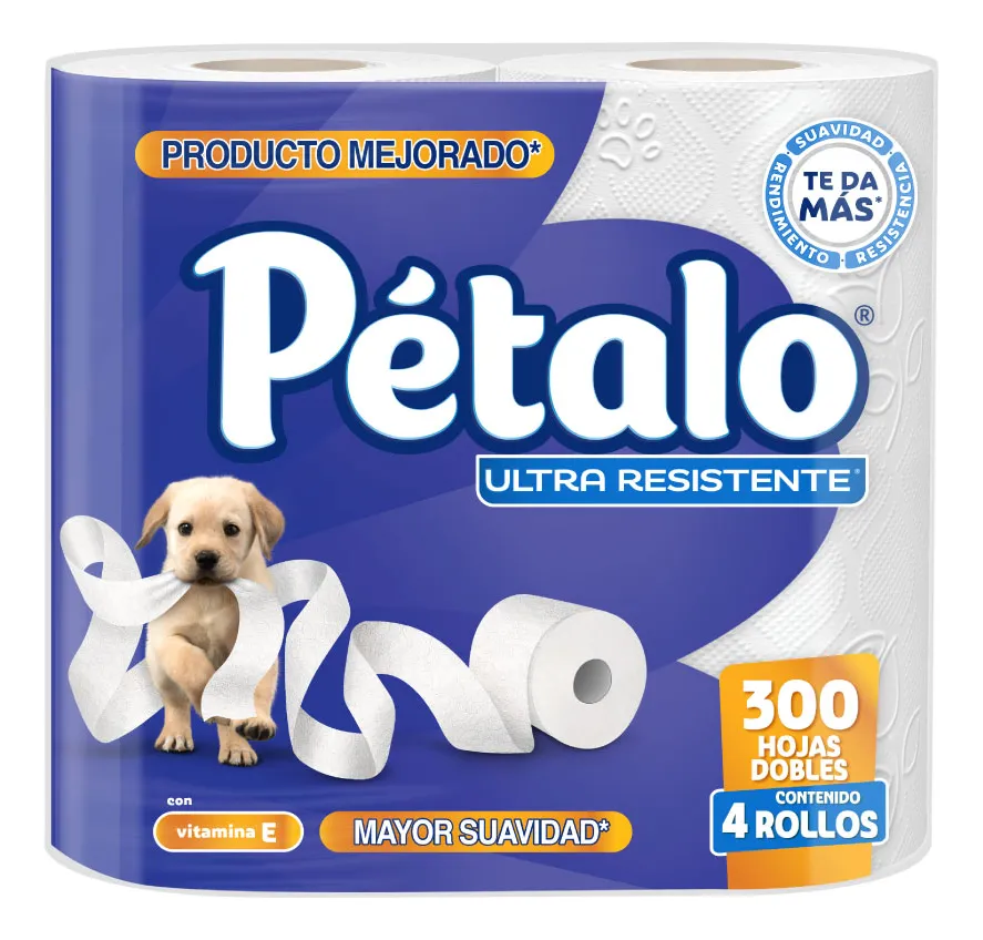 PAPEL HIGIENICO PETALO 300 HOJAS