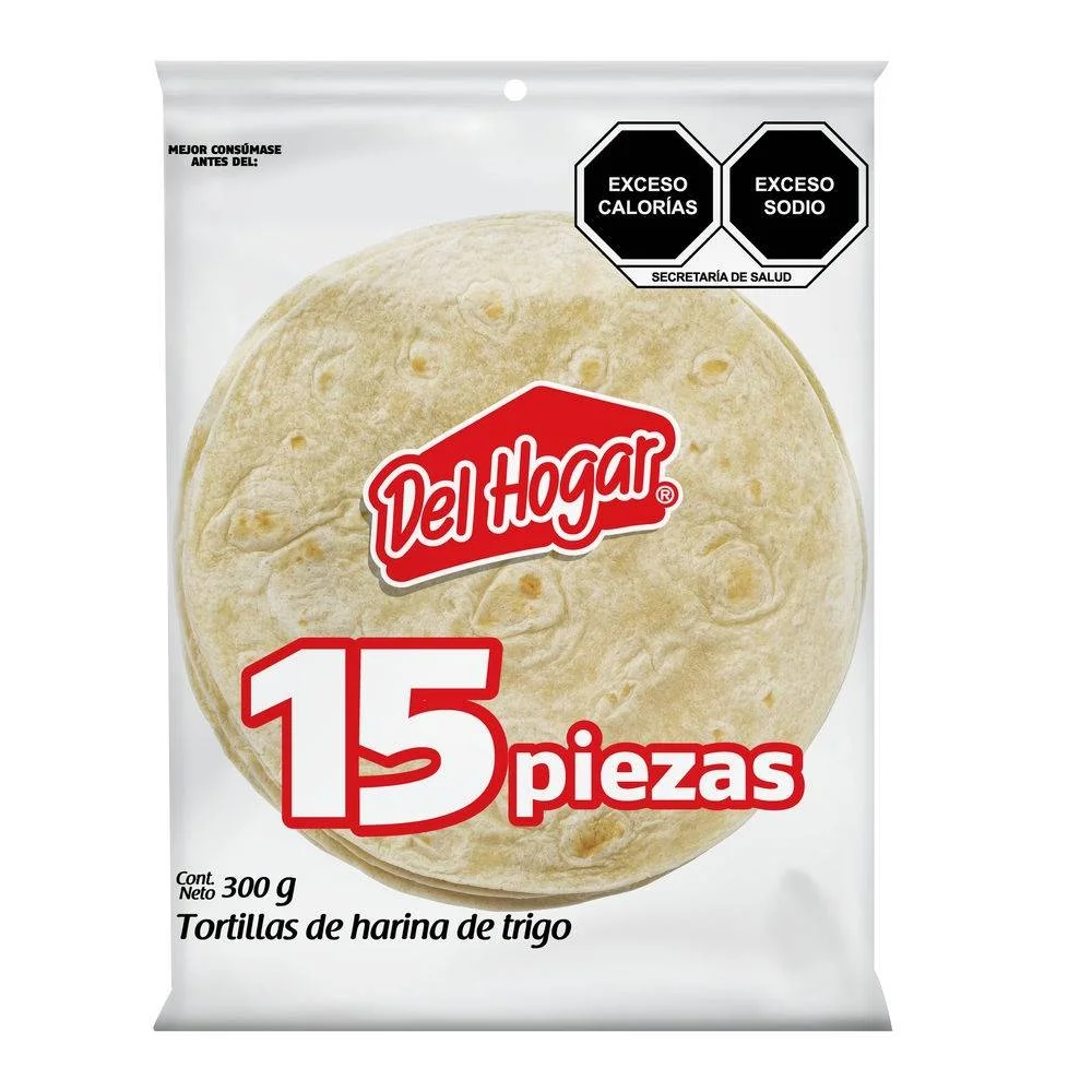 TORTILLAS DE HARINA DEL HOGAR 15 PZS 