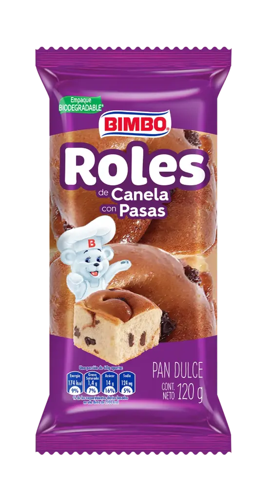ROLES DE CANELA BIMBO  180 GRS