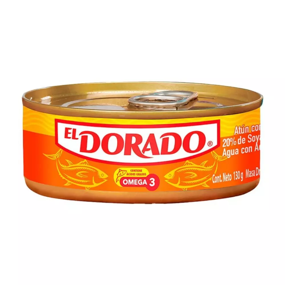 ATUN EN AGUA CON ACEITE EL DORADO   130G
