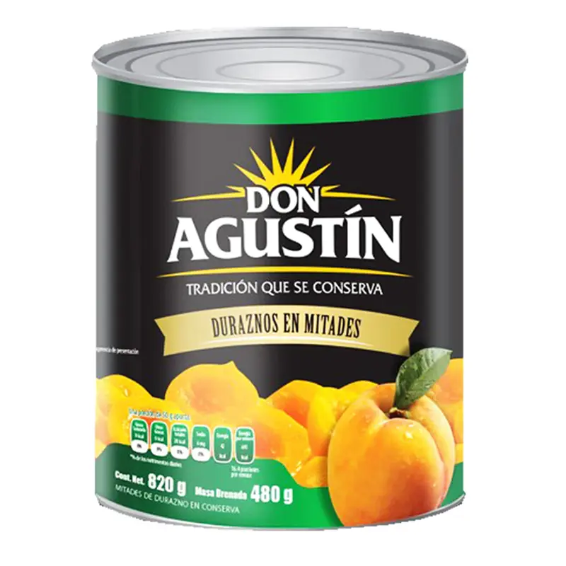 DURAZNOS EN ALMIBAR  DON AGUSTIN 825G