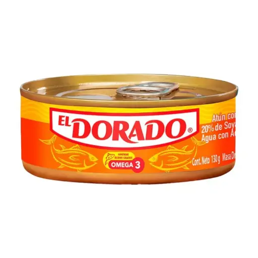 ATUN EN AGUA CON ACEITE EL DORADO   130G