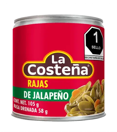 RAJAS DE CHILE JALAPEÑO LA COSTEÑA   240G