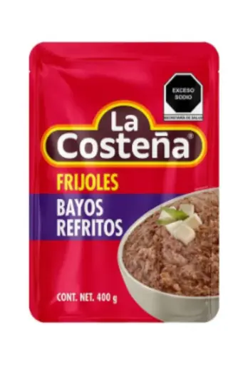 FRIJOLES REFRITOS BAYOS BOLSA LA COSTEÑA 220G